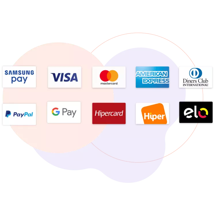 Ilustração que representa meios de pagamento